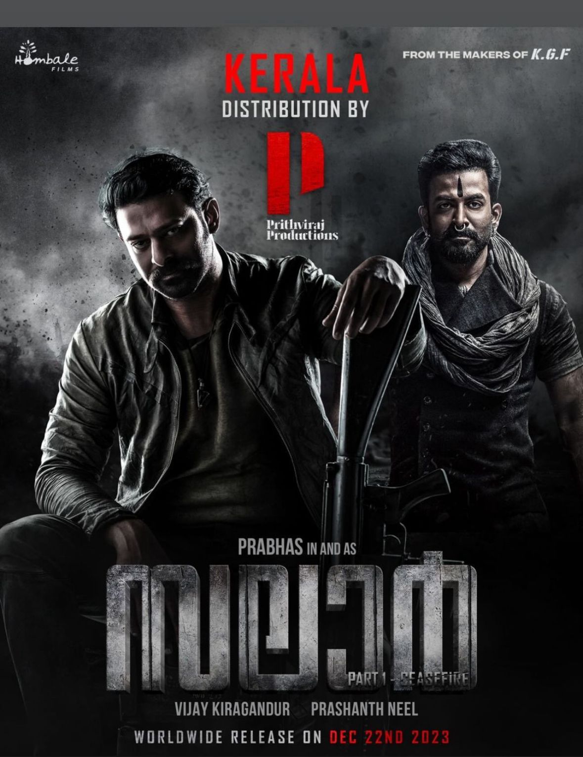 Actor & Film-maker Prithviraj Sukumaran to distribute the highly anticipated ‘Salaar: Part 1 – Ceasefire’ in Kerala