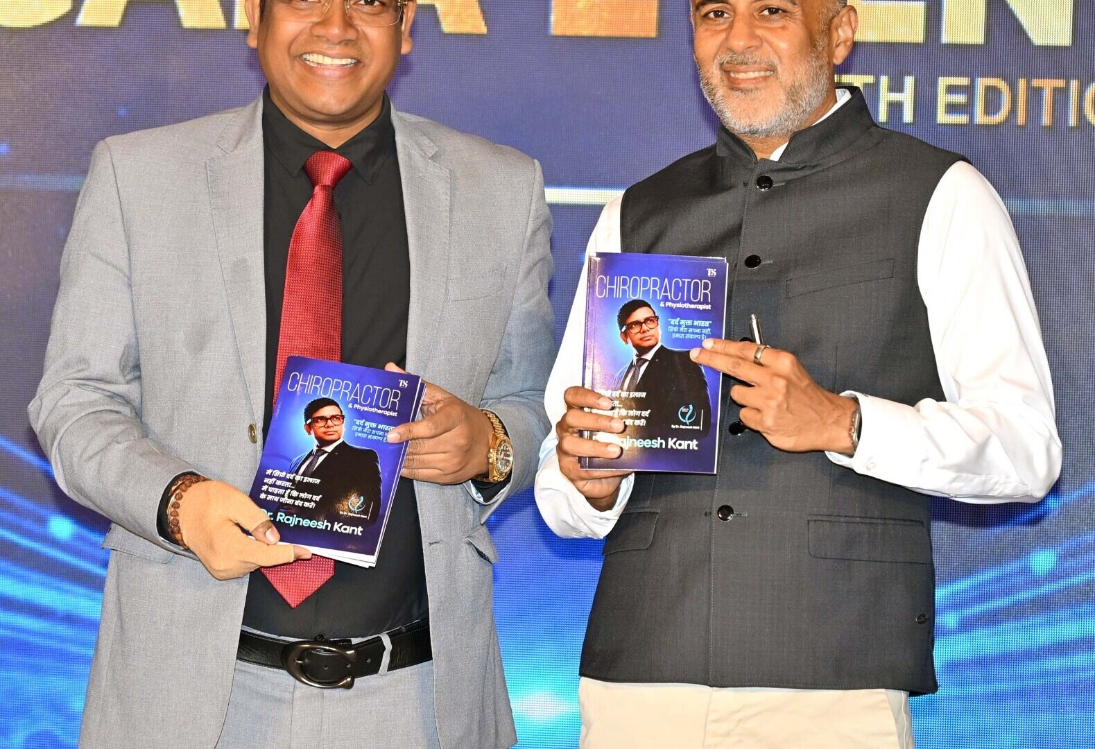 Chetan Bhagat Launches Dr Rajneesh Kant’s Book Chiropractor & Physiotherapist in Mumbai