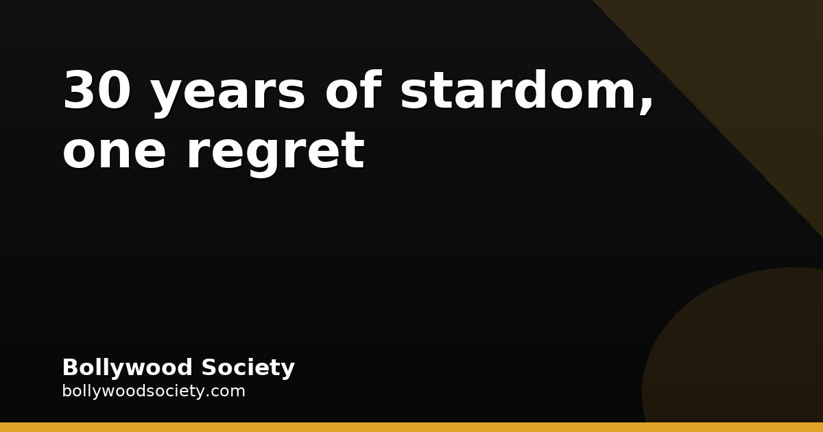 Aamir Khan's 30-Year Regret Brings Him to Tears