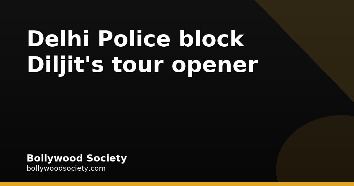 Diljit's Aura Tour opener denied police permission