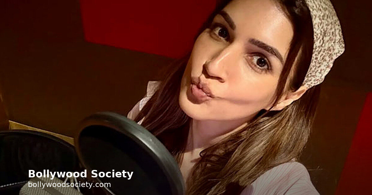Kriti Sanon's Dubbing Room Photo Fuels Fan Theories