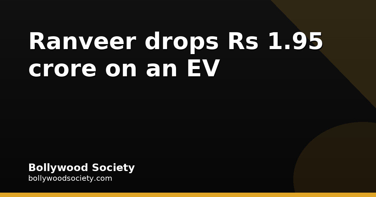 Ranveer Singh Adds a Rs 1.95 Crore BMW i7 to His Garage