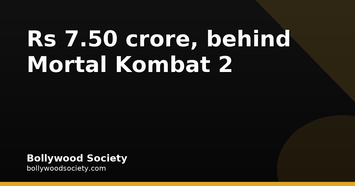 Street Fighter’s India opening week ends at Rs 7.50 crore
