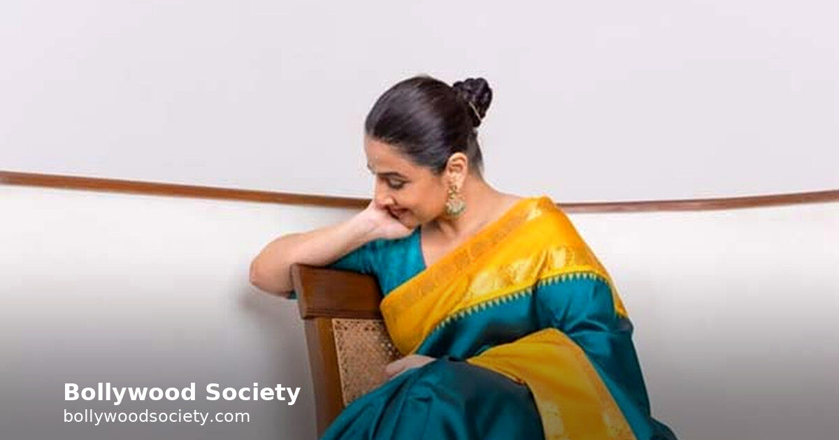 Vidya Balan's Peacock Green Maha Navami Look