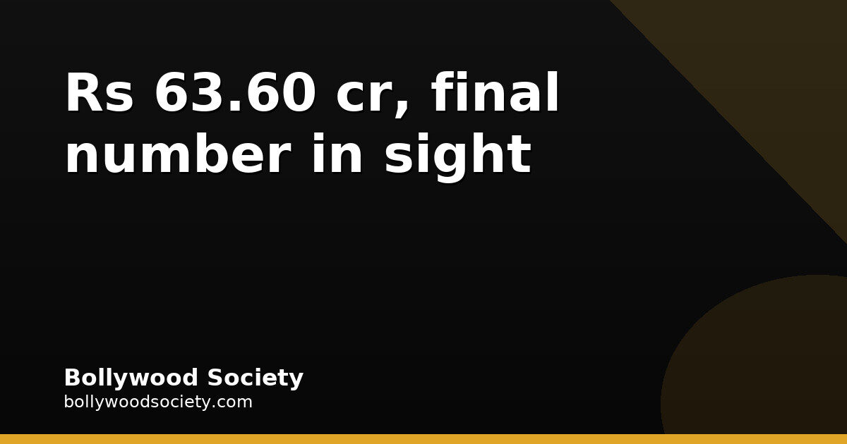 The Vvaan Ends Third Weekend at Rs 63.60 Crore